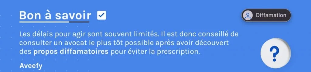 découvert des propos diffamatoires
