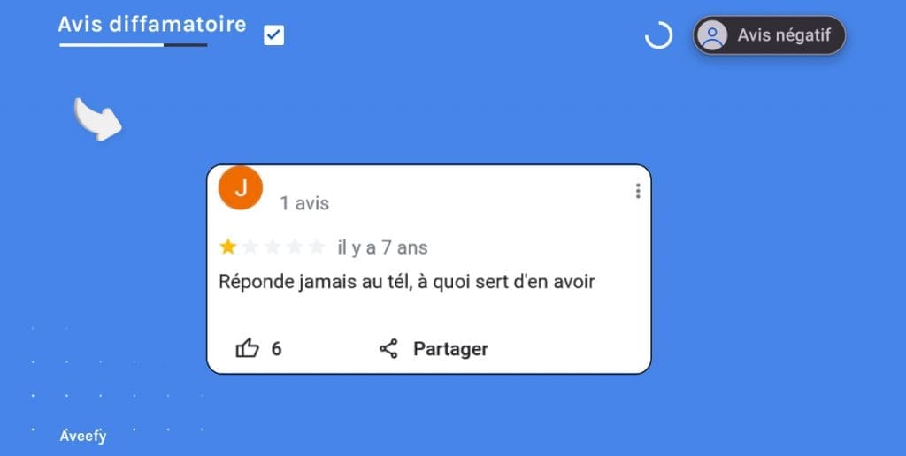 propagation de rumeur sur des avis négatifs google